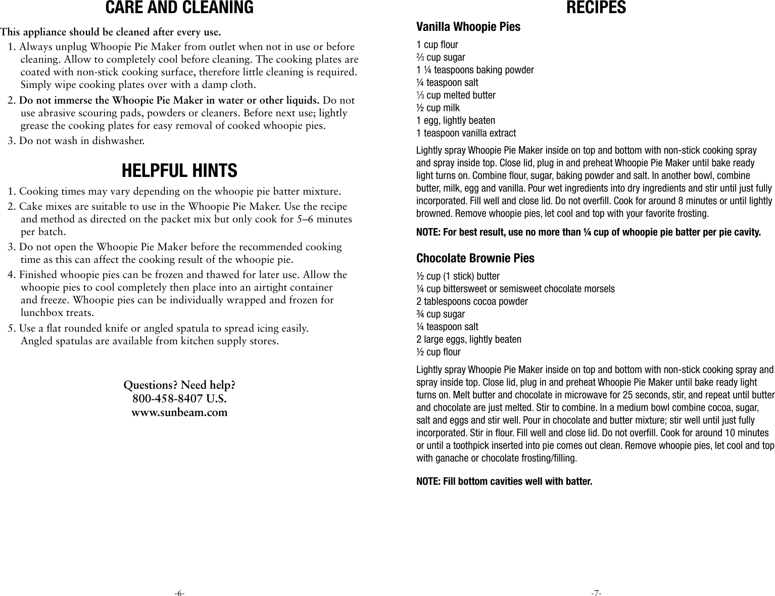 Page 4 of 10 - Sunbeam Sunbeam-Fpsbtrwp01-Instruction-Manual-  Sunbeam-fpsbtrwp01-instruction-manual