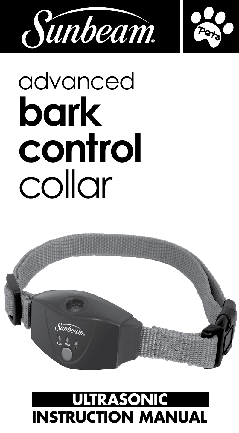 sunbeam bark collar