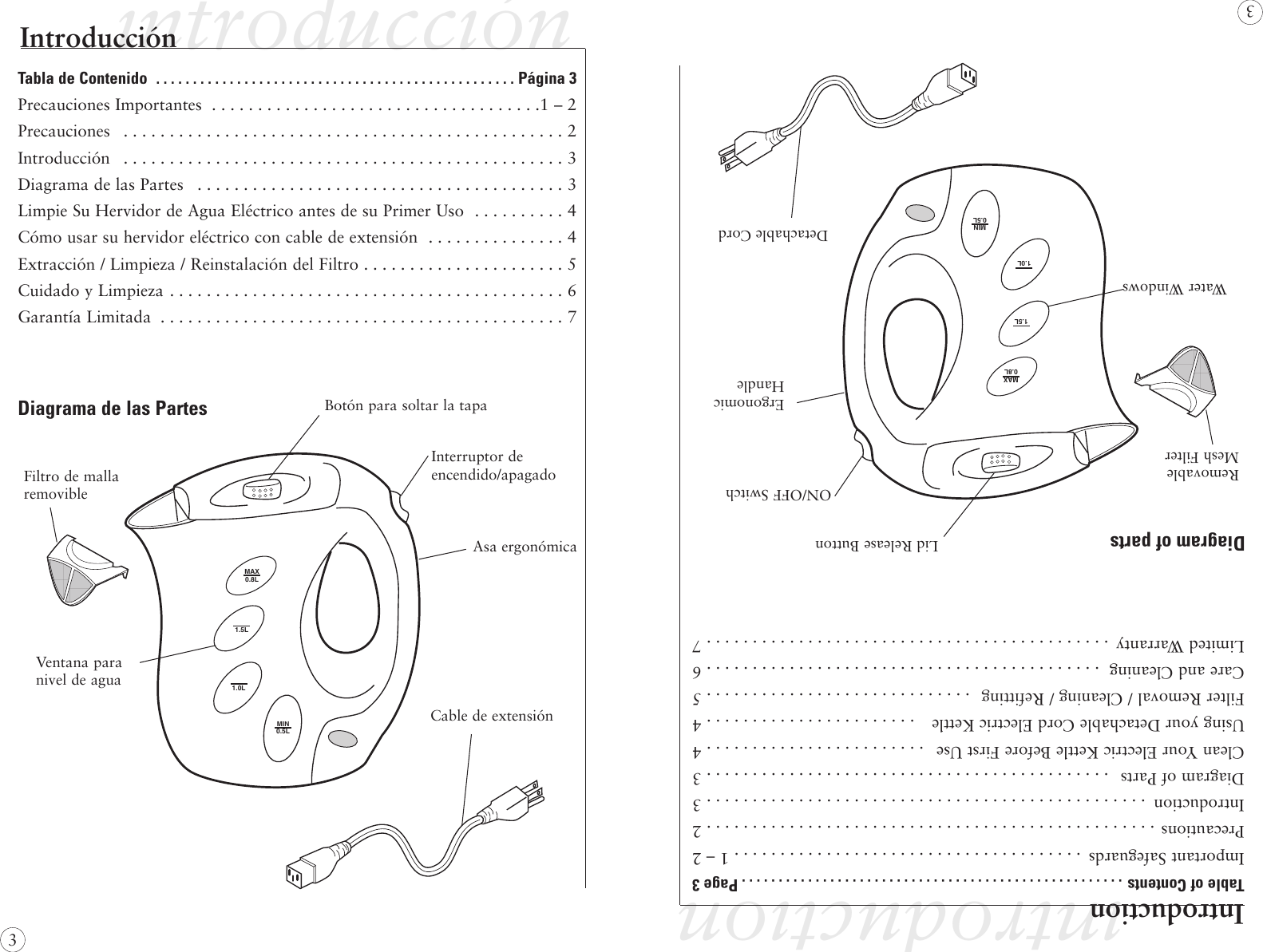 Page 4 of 8 - Sunbeam Sunbeam-Sek17-Sunbeam-Hot-Water-Dispensing-Kettle-1-7-Liter-Owner-S-Manual KE17Cxx_kettle_IB
