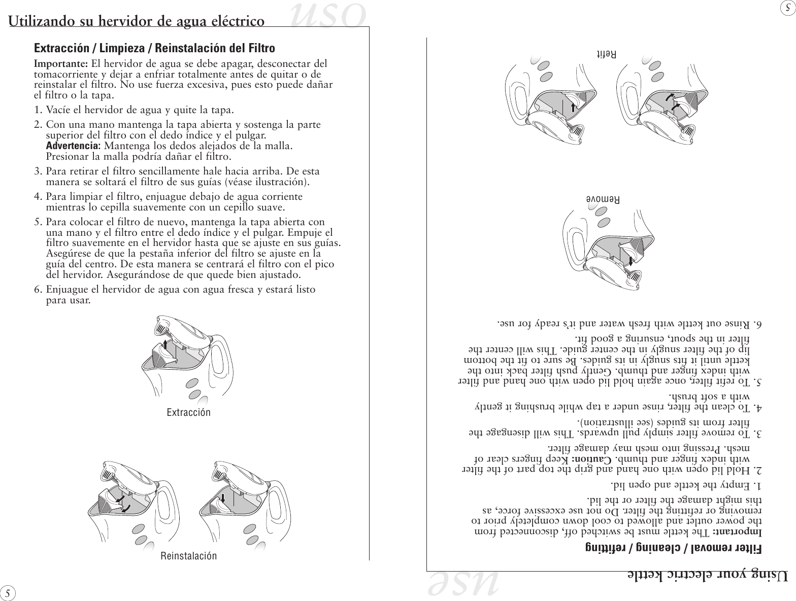 Page 6 of 8 - Sunbeam Sunbeam-Sek17-Sunbeam-Hot-Water-Dispensing-Kettle-1-7-Liter-Owner-S-Manual KE17Cxx_kettle_IB