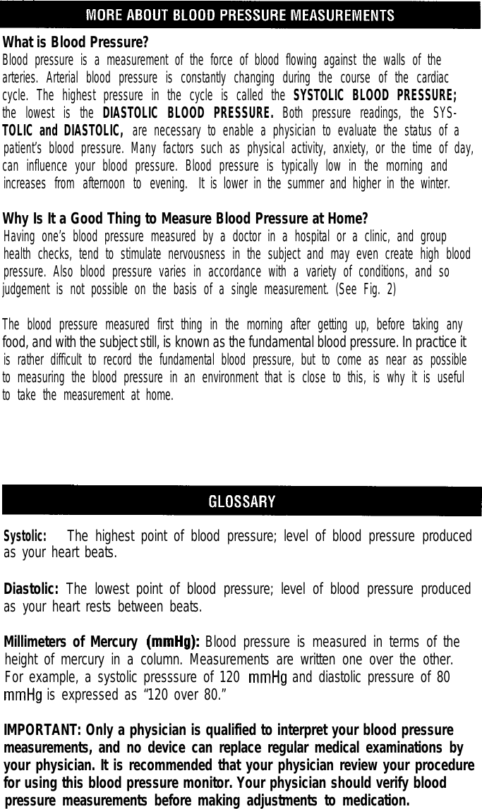 Page 3 of 12 - Sunbeam Sunbeam-Sunbeam-Blood-Pressure-Monitor-7652-Users-Manual-  Sunbeam-sunbeam-blood-pressure-monitor-7652-users-manual