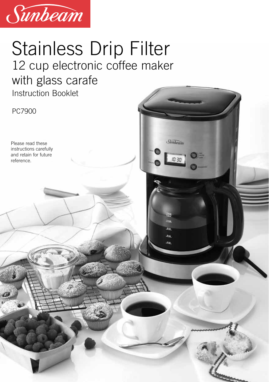 Sunbeam Coffeemaker Pc7900 Users Manual
