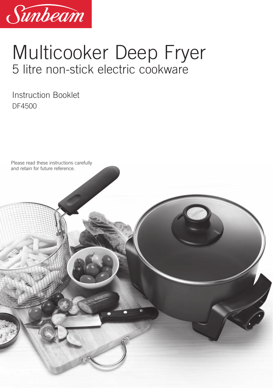 Sunbeam Fryer Df4500 Users Manual