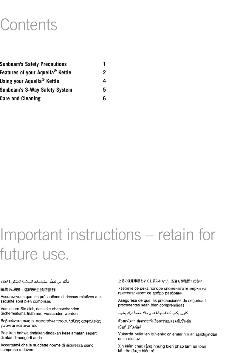 Sunbeam Hot Beverage Maker Ke6400 Users Manual