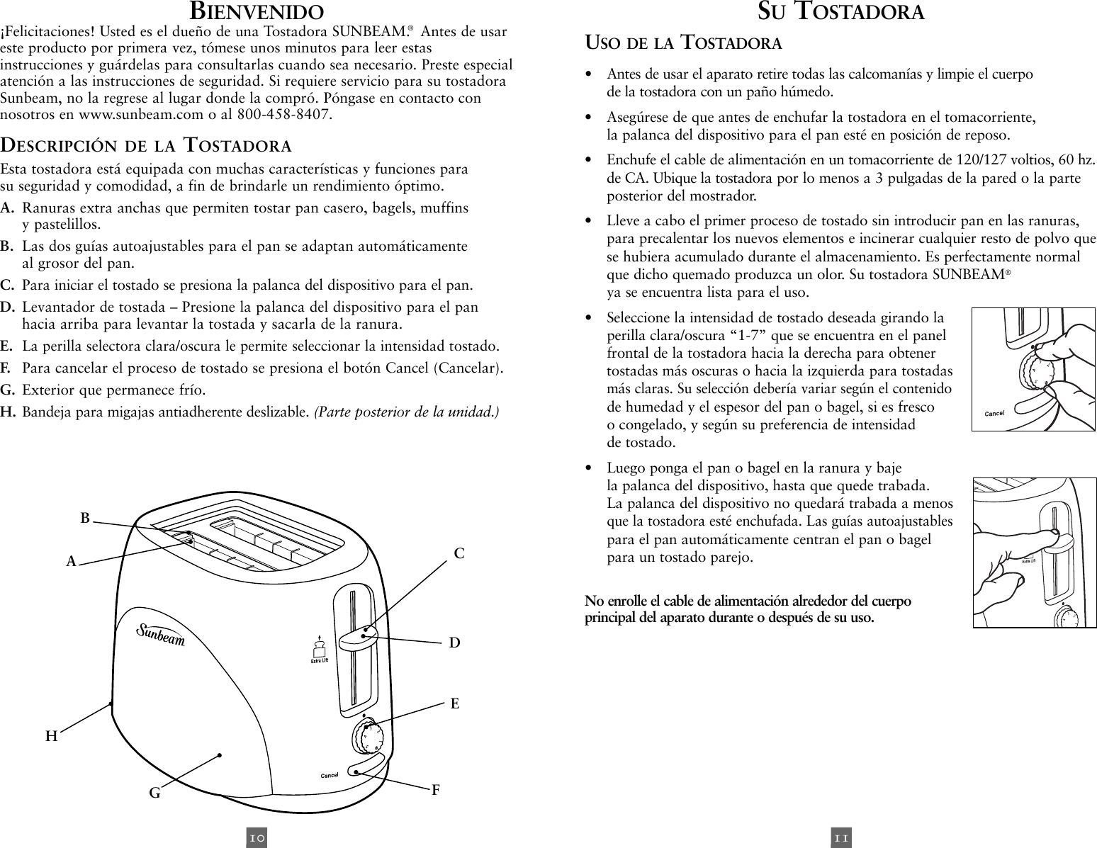 Page 6 of 7 - Sunbeam Sunbeam-Tssbtr926B-2-Slice-Toaster-Instruction-Manual- 3822-23_118696_IM Sunbeam-tssbtr926b-2-slice-toaster-instruction-manual