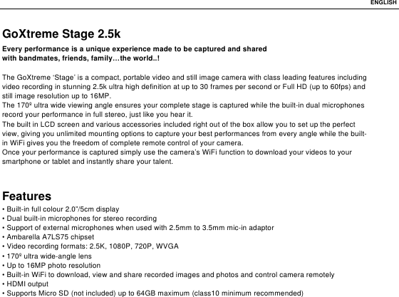 Page 3 of Sunco Electronic SO73 Action Camera User Manual  1
