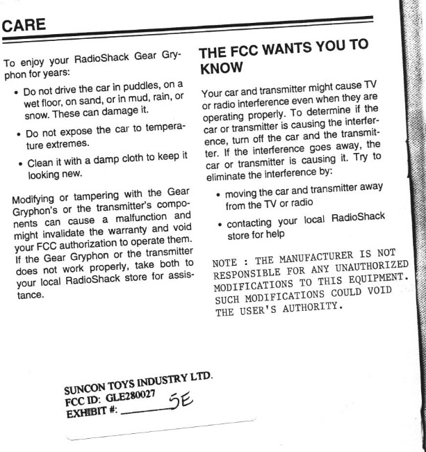 27 MHz R/C TRANSMITTER User Manual
