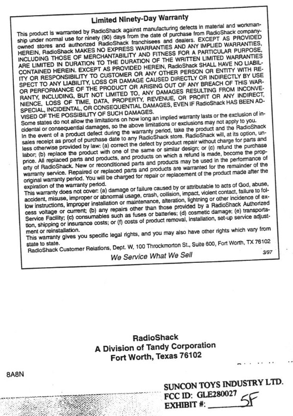 27 MHz R/C TRANSMITTER User Manual