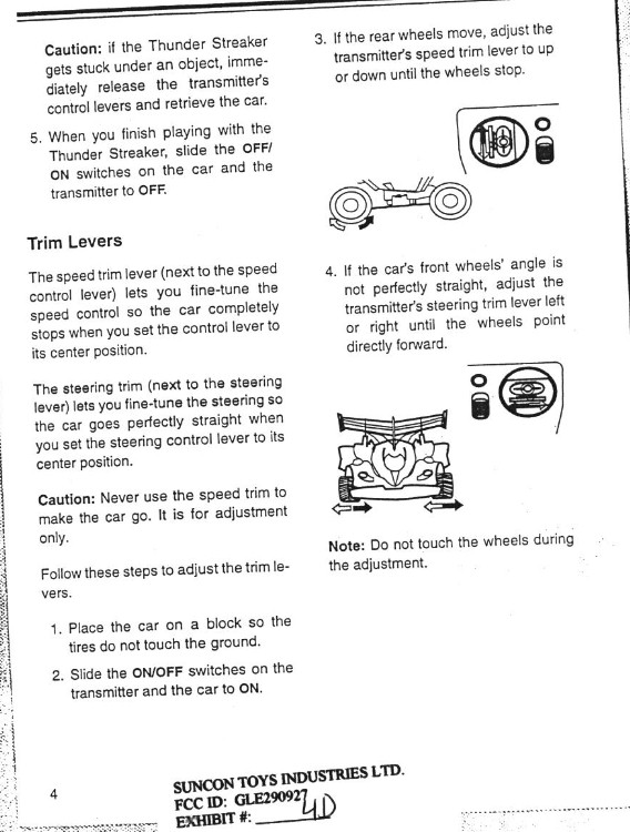 27 MHz R/C TRANSMITTER User Manual