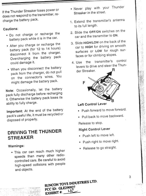 27 MHz R/C TRANSMITTER User Manual