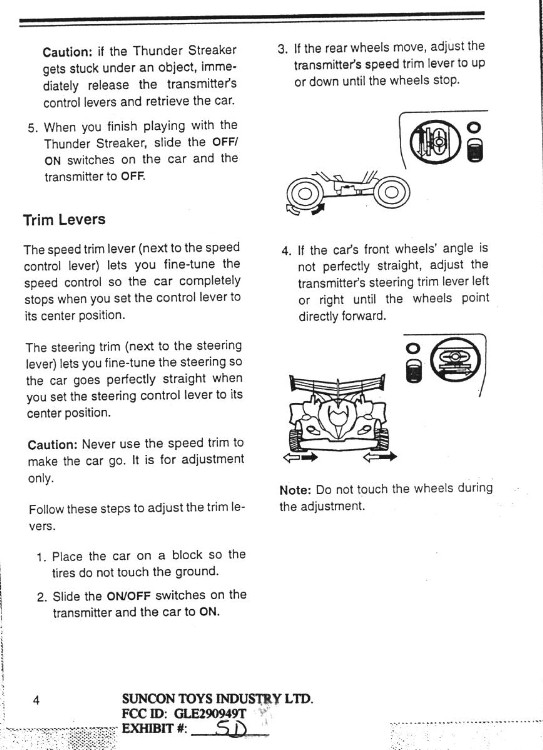49 MHz R/C TRANSMITTER User Manual