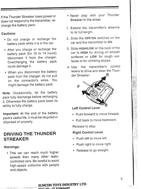 49 MHz R/C TRANSMITTER User Manual