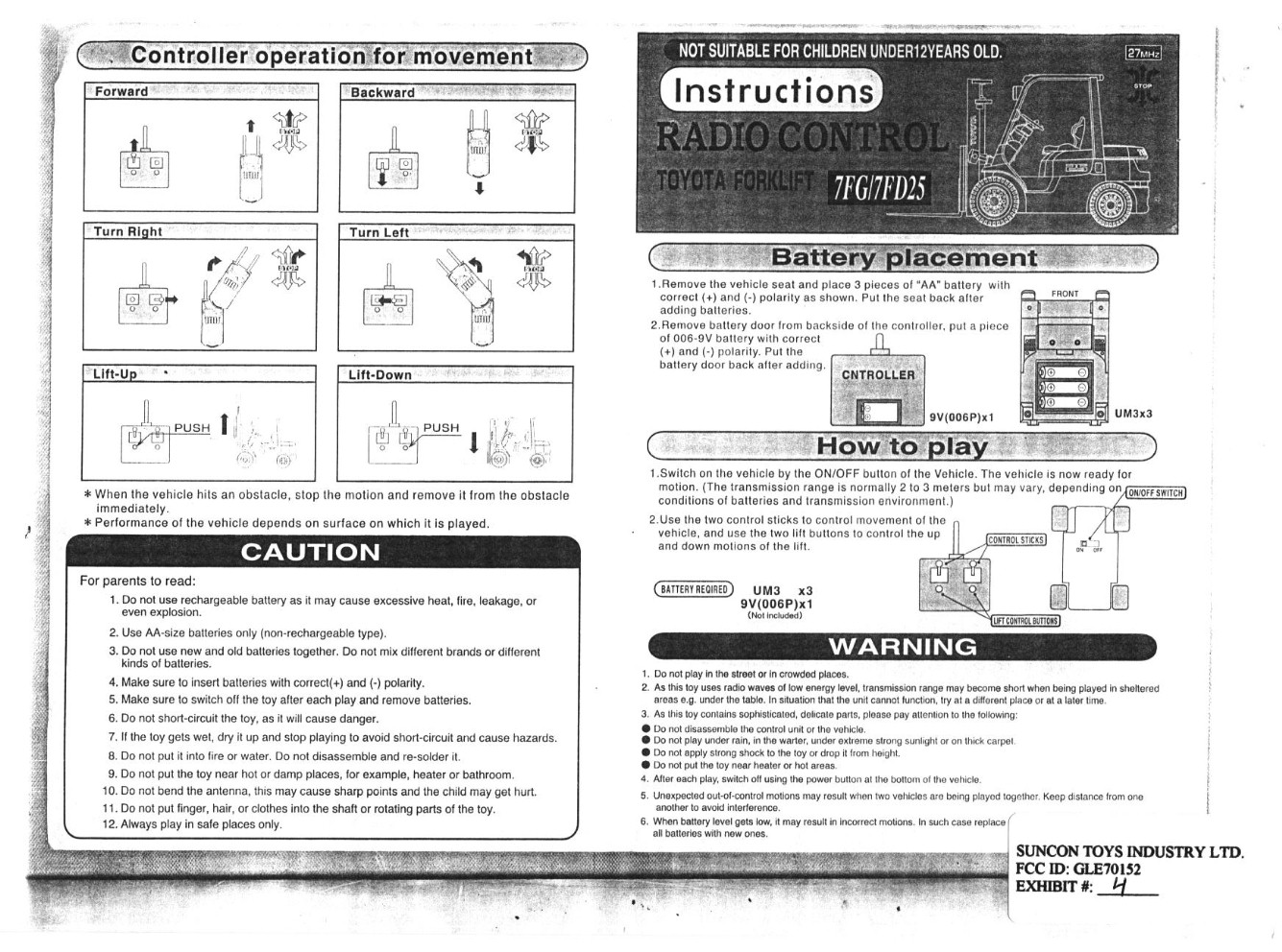 R/C TRANSMITTER User Manual