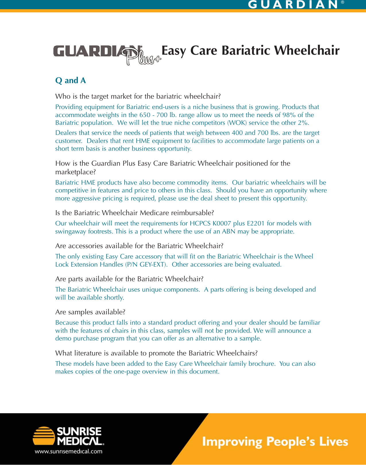 Page 2 of 3 - Sunrise-Medical Sunrise-Medical-2Hd26Radpe-Users-Manual- Guardian Bariatric Wheelchair.qxp  Sunrise-medical-2hd26radpe-users-manual