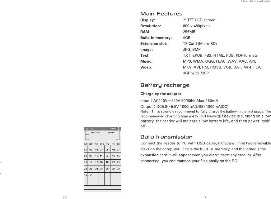 Sunstech Eb 705 4gb Users Manual Eb7054gbbk Uers 0926