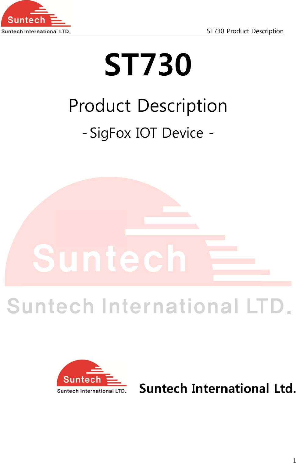           Pro- S               SToductSigFox          T7t Dex IOT   Sun           30scripDevicntech I    ST730 Pptionce - InternProduct Des nationascription 1al Ltd.1  . 