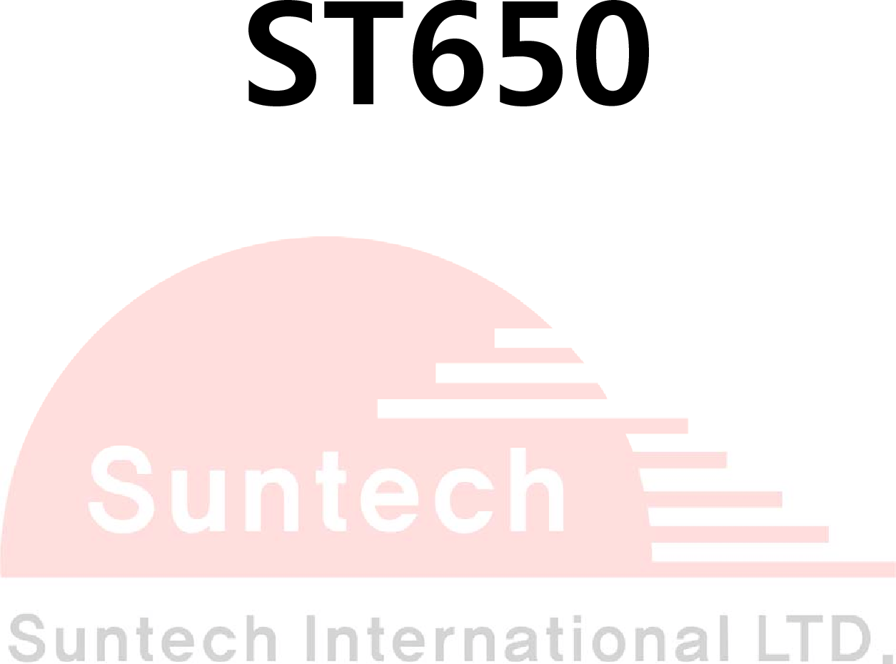         ST650  User Manual      Suntech International Ltd.  