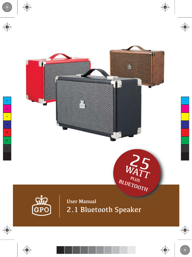 User Manual2.1 Bluetooth Speaker25 WATT PLUSBLUETOOTHCMYCMMYCYCMYK