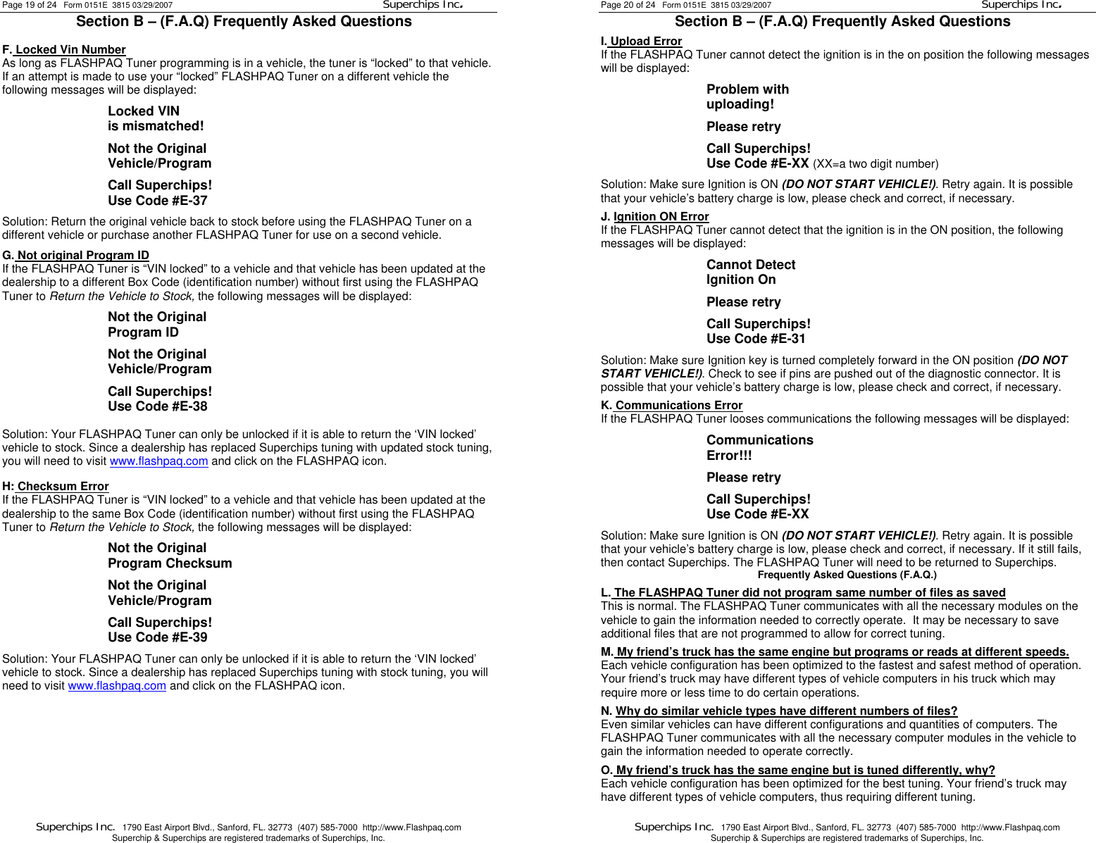 Page 10 of 12 - Superchips Superchips-Superchips-Tv-Receiver-3815-Users-Manual 0151E - Dodge 3815 Instruction Manual