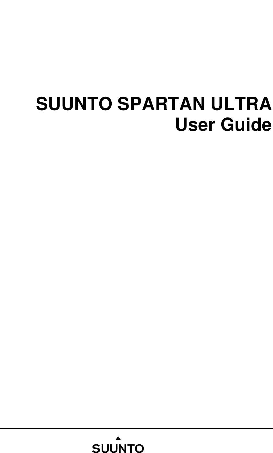       SUUNTO SPARTAN ULTRA User Guide   