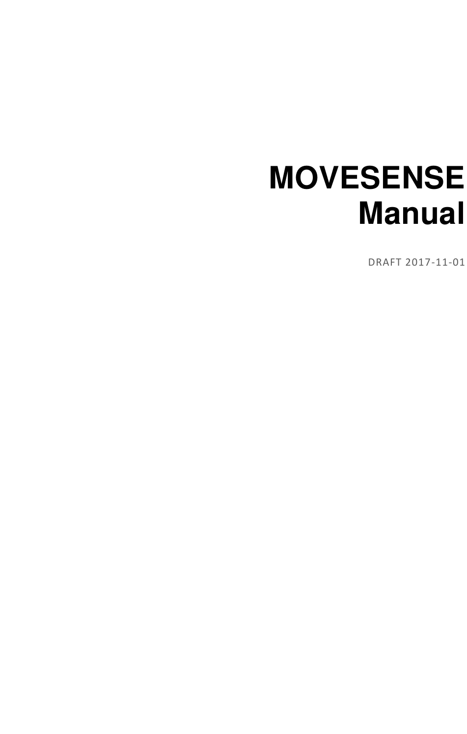      MOVESENSE Manual DRAFT 2017 -11-01  