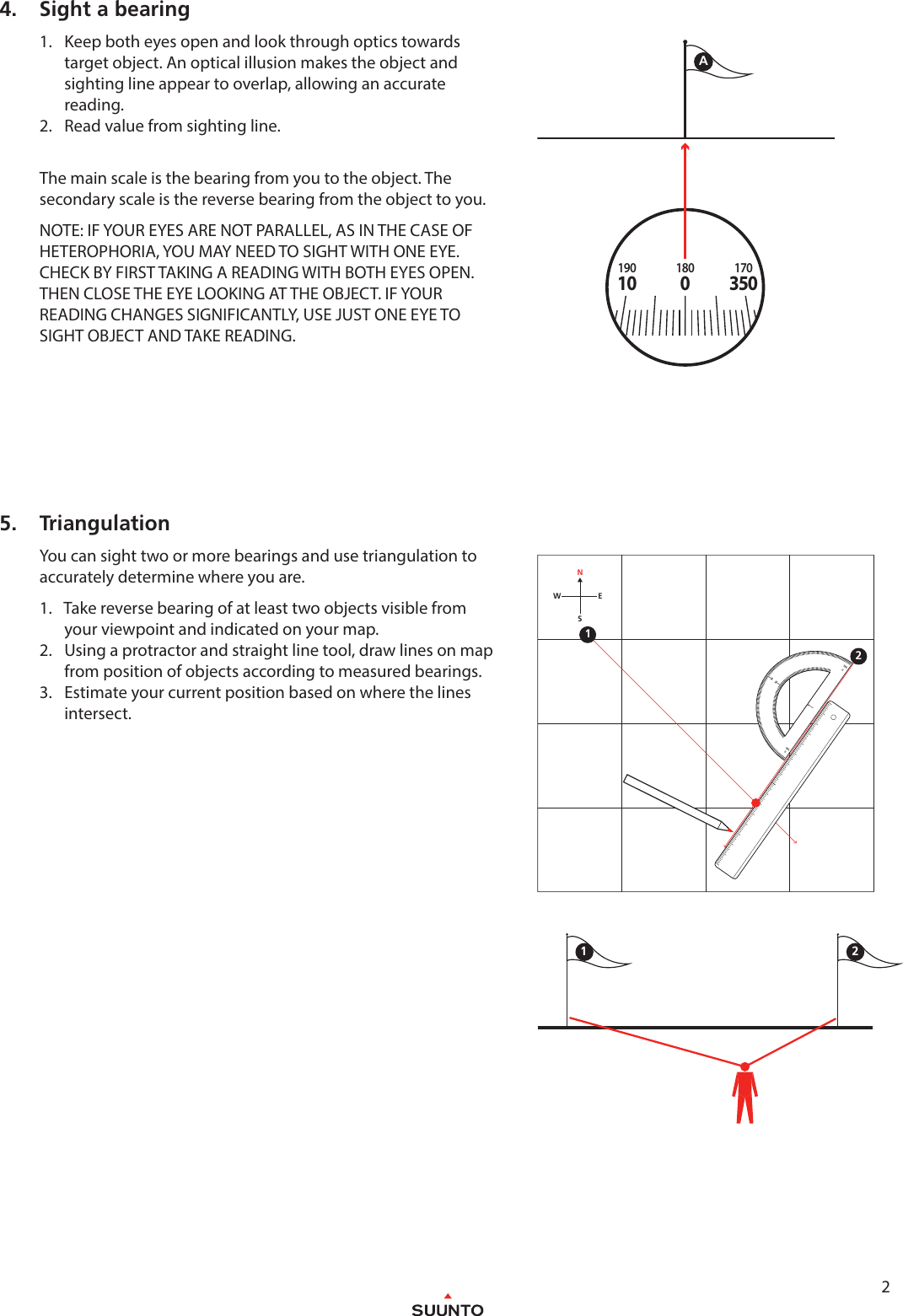 Page 2 of 3 - Suunto Suunto-Kb-20-360R-G-Yellow-Compass-Owners-Manual