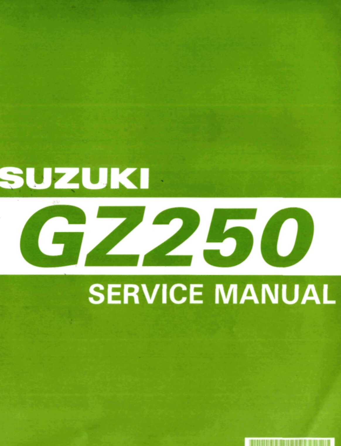 Suzuki Gz250 Users Manual