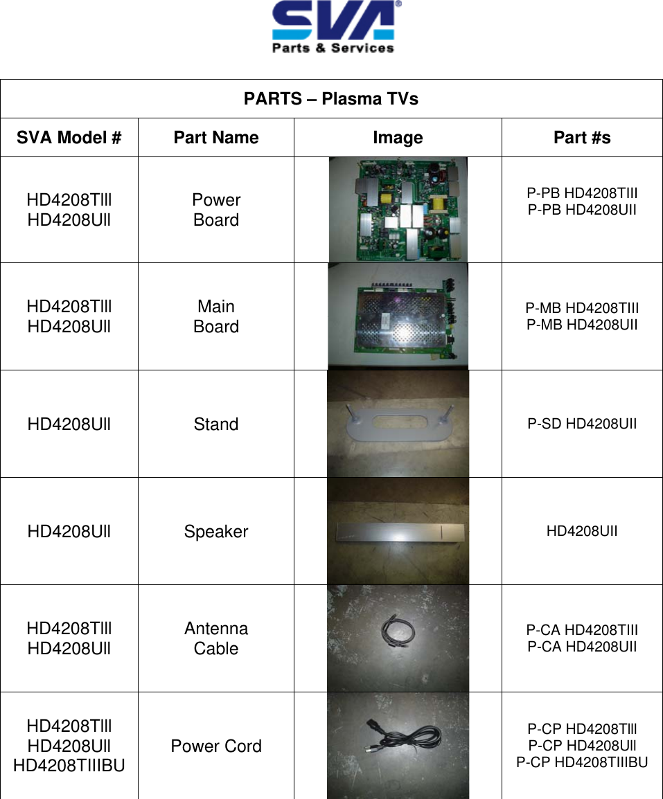 Page 1 of 2 - Sva Sva-Hd4208Tlll-Users-Manual- PARTS – Monitors  Sva-hd4208tlll-users-manual