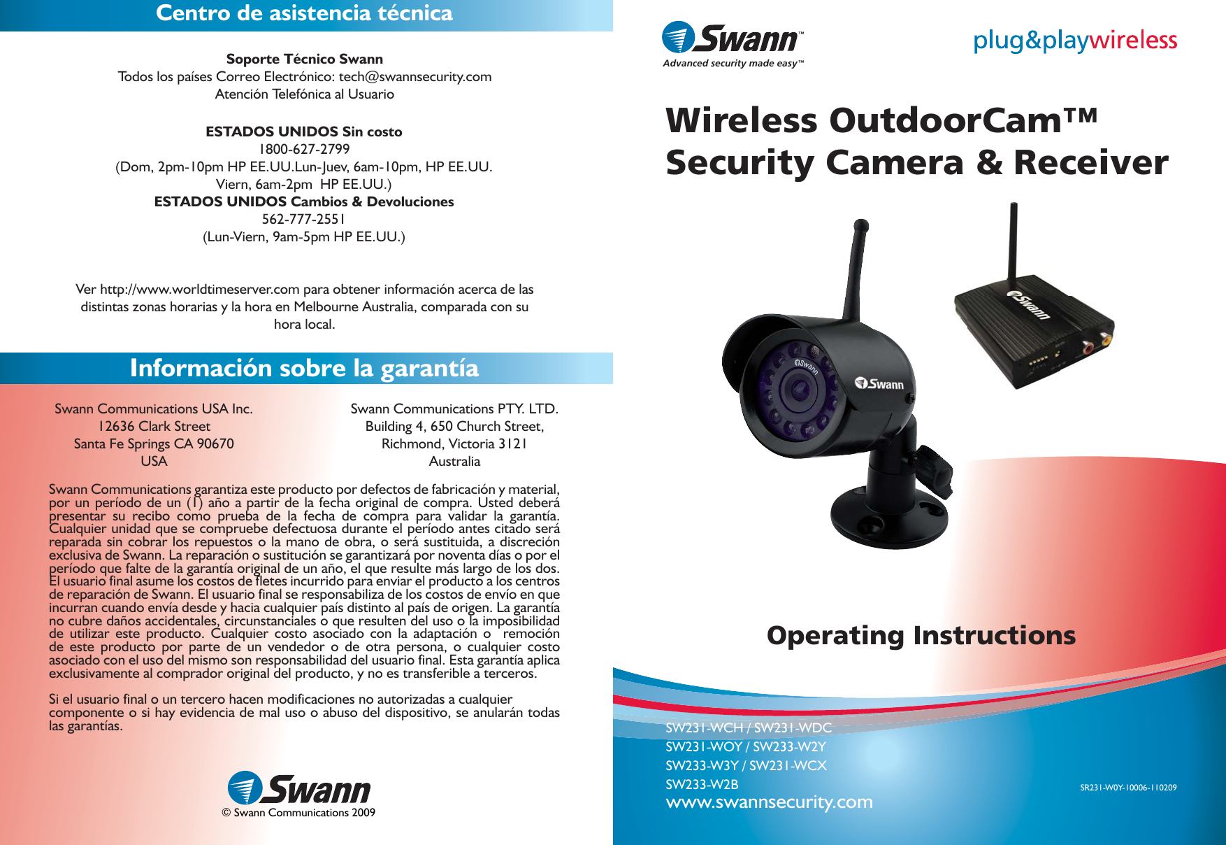 Page 1 of 12 - Swann Swann-Sw231-Wch-Users-Manual- All_LANGUAGES_WOC_Cameras_16-02-09  Swann-sw231-wch-users-manual