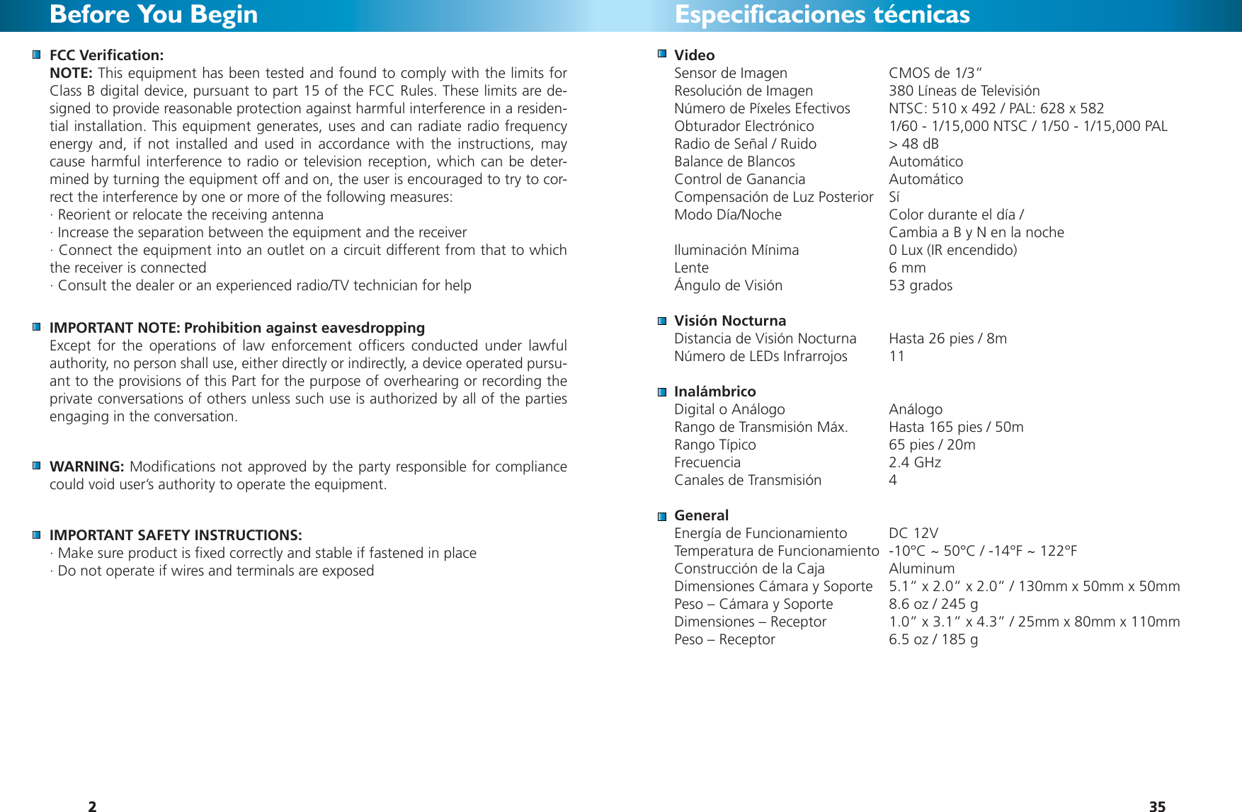 Page 2 of 12 - Swann Swann-Sw231-Wch-Users-Manual- All_LANGUAGES_WOC_Cameras_16-02-09  Swann-sw231-wch-users-manual