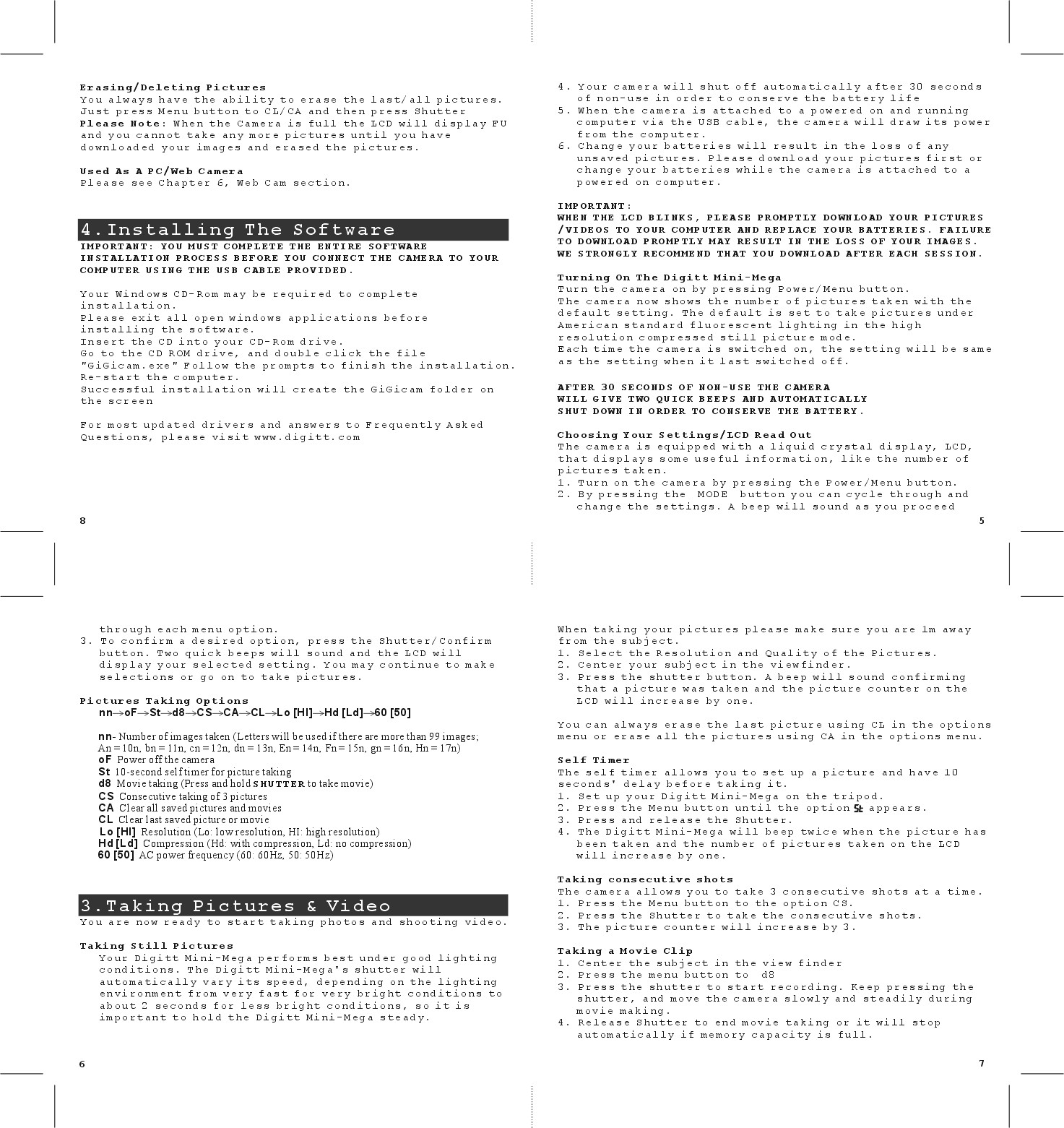 DIGITT MINI MEGA User Manual