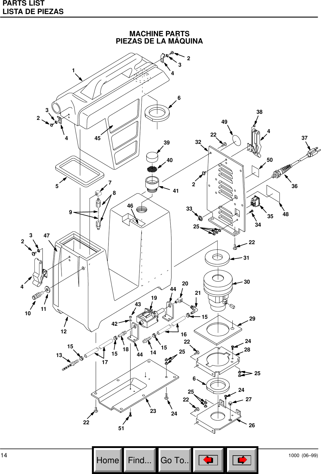 Page 3 of 6 - Ten 1000_Parts List Rev 02  1000 Parts Manual 10-2001 To 6-2003