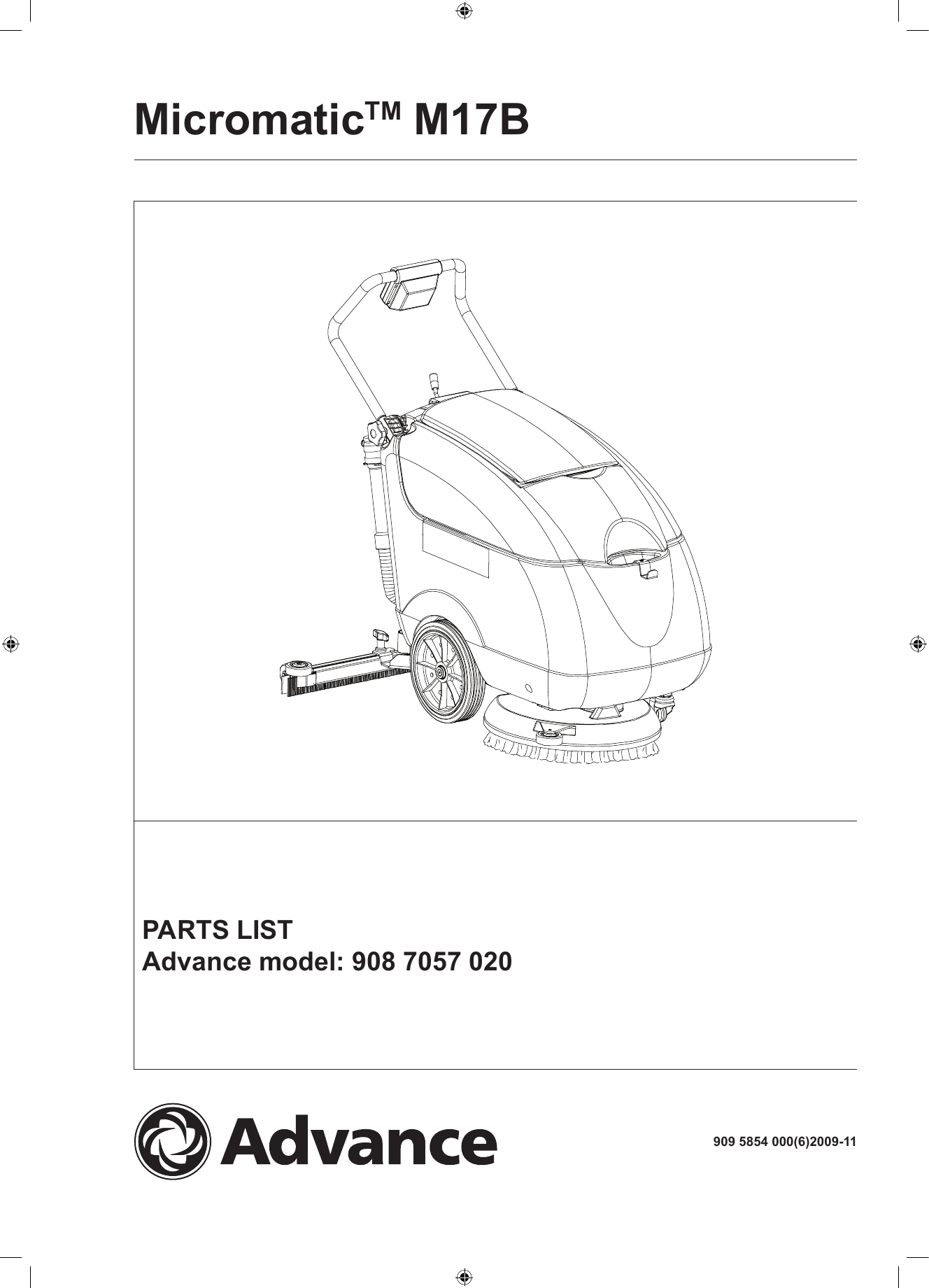 ADV Micromatic M17B Parts Manual
