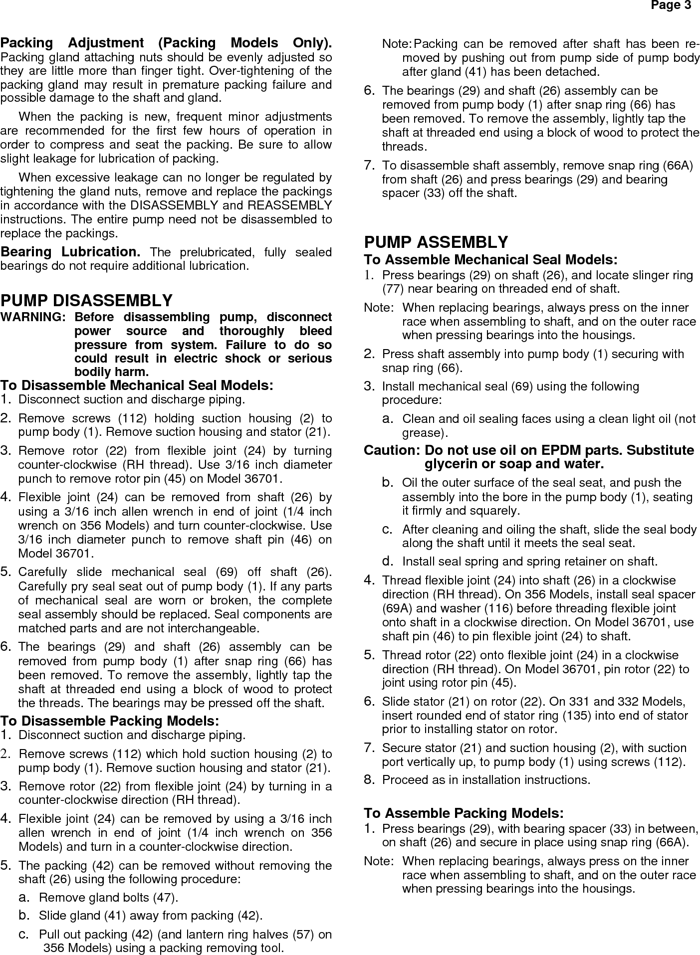 Page 3 of 8 - Sweepscrub American-Lincoln-Moyno-500-Pump-Service-Manual Moyno® 500 Pump (Service Manual - 300 Series: 331,332,333,344,356,367) User