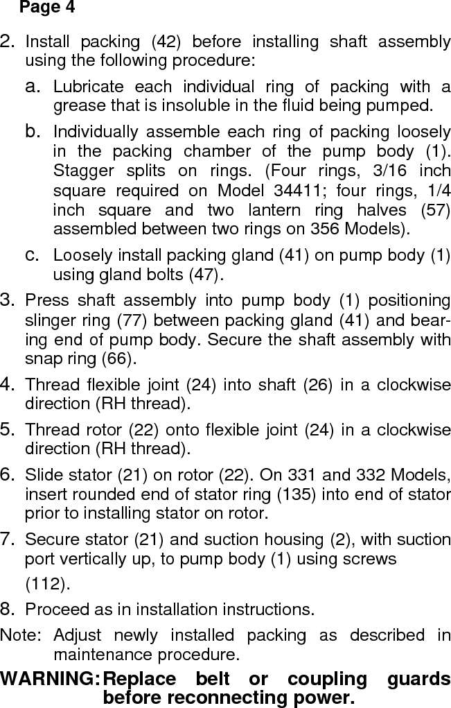 Page 4 of 8 - Sweepscrub American-Lincoln-Moyno-500-Pump-Service-Manual Moyno® 500 Pump (Service Manual - 300 Series: 331,332,333,344,356,367) User