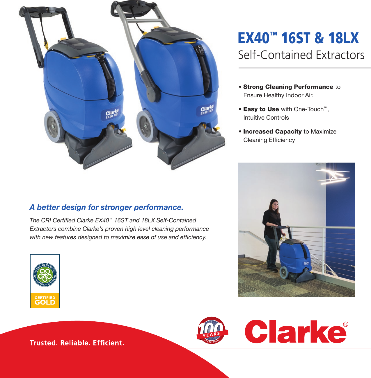 Page 1 of 4 - Clarke-ex40-16st-18lx-portable-carpet-extractor-brochure-and-specifications