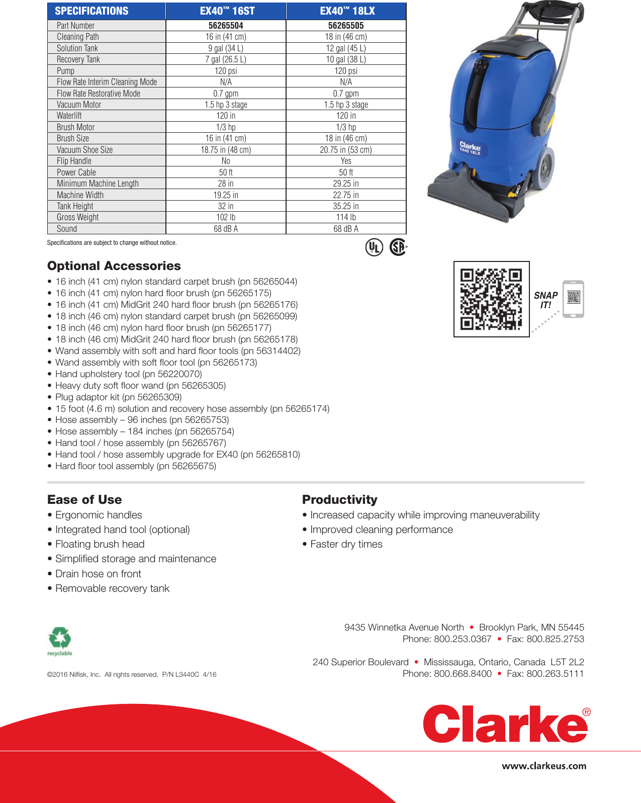 Page 4 of 4 - Clarke-ex40-16st-18lx-portable-carpet-extractor-brochure-and-specifications