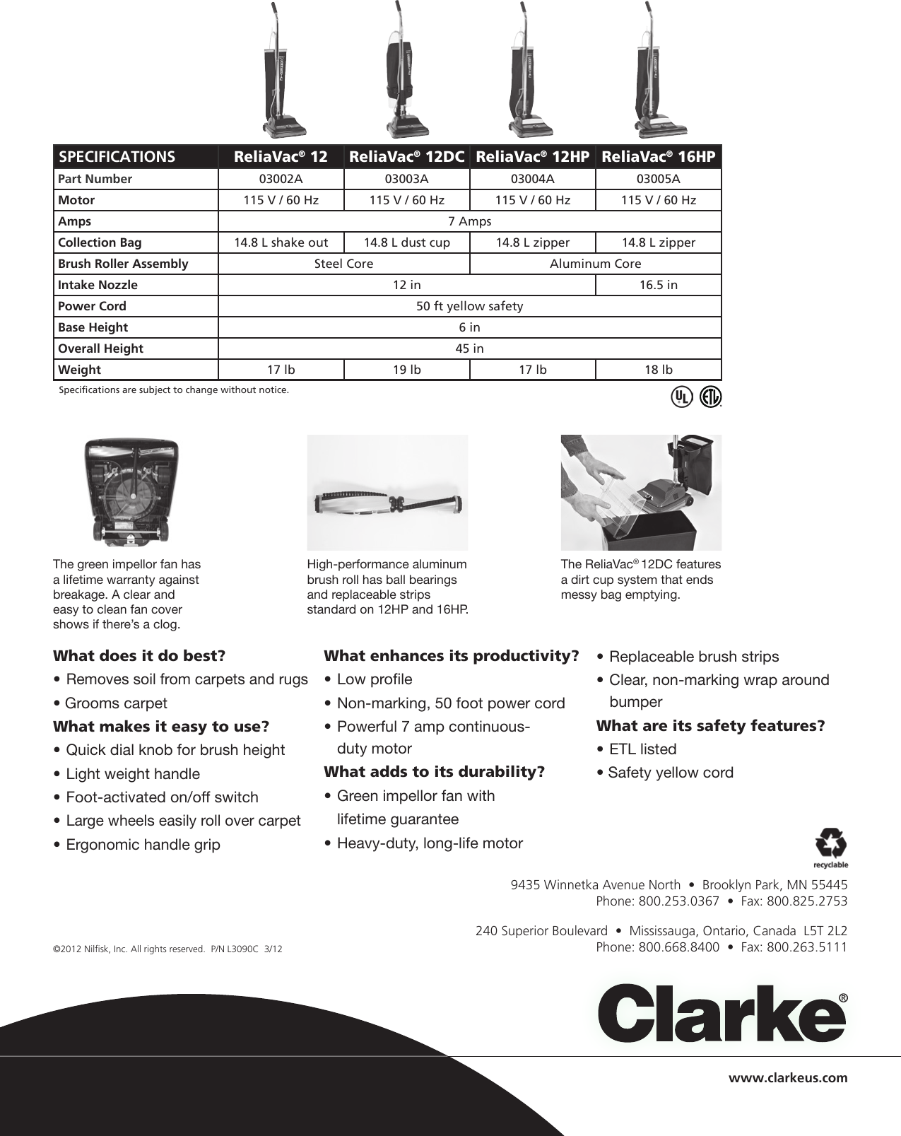 Page 2 of 2 - Clarke-reliavac-upright-vacuum-brochure-and-specifications