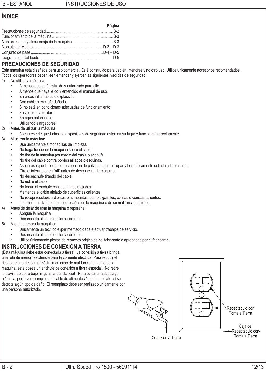 Page 4 of 12 - Clarke-ultra-speed-pro-1500-floor-burnisher-parts-and-operator-manual