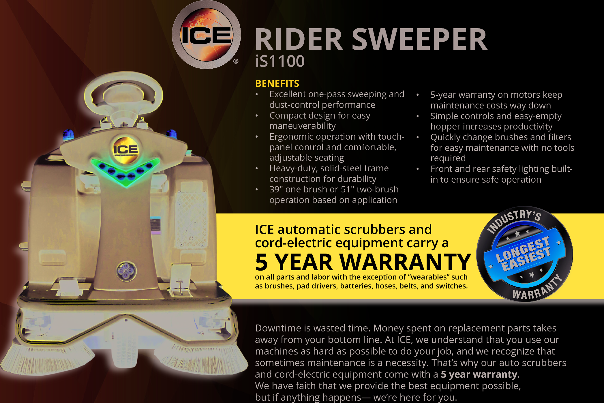 Page 1 of 2 - Sweepscrub Ice-Is1100-Rider-Sweeper User Manual