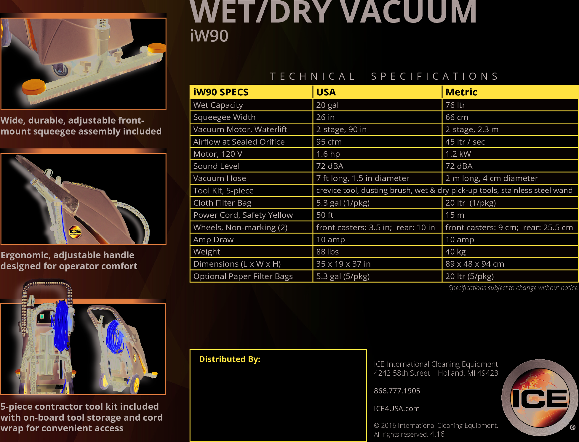 Page 2 of 2 - Sweepscrub Ice-Iw90-Wet-Dry-Vacuum User Manual