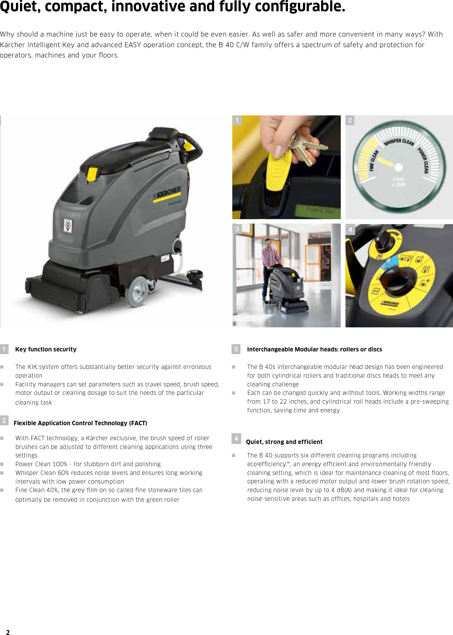 Page 2 of 4 - Sweepscrub Kaercher-B-40-C-W-Bp-Walk-Behind-Floor-Scrubber-Brochure User Manual