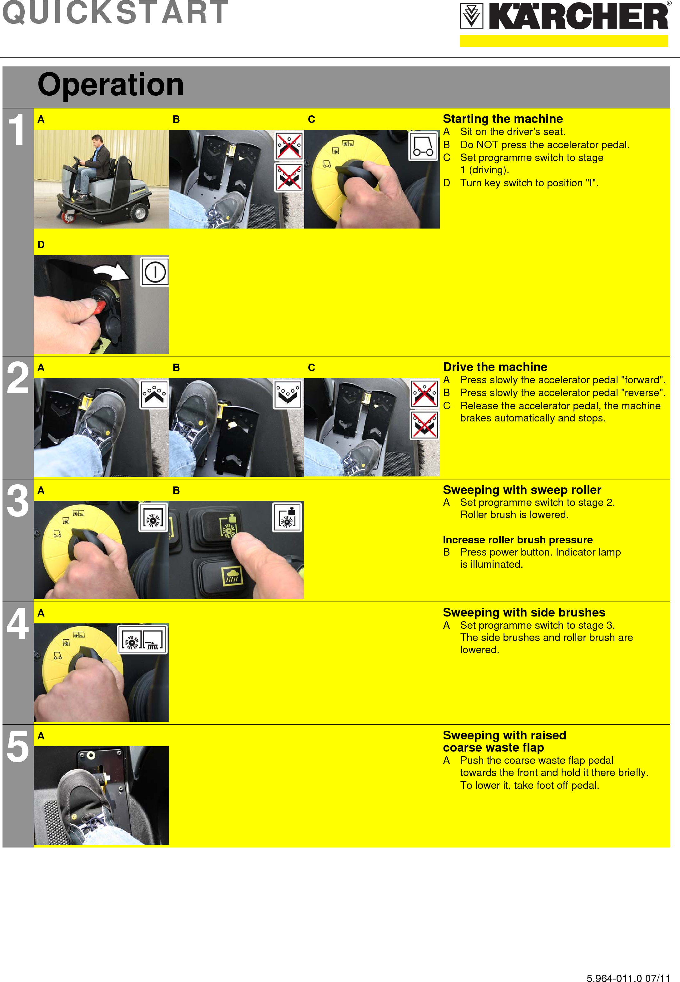 Page 2 of 5 - Sweepscrub Kaercher-Km-120-150-R-Bp-Rider-Sweeper-Quick-Start-Guide OBJ_DOKU-109522-001 User Manual