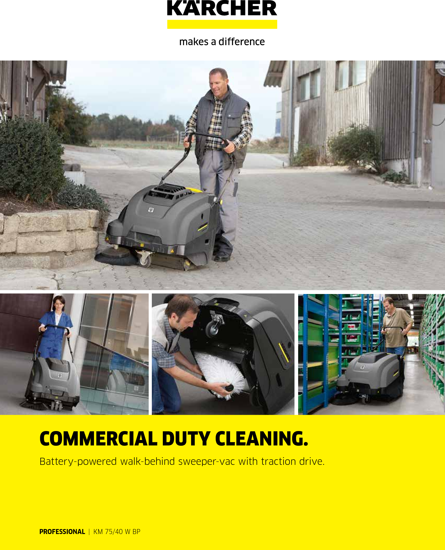 Page 1 of 4 - Sweepscrub Kaercher-Km-75-40-W-Bp-Walk-Behind-Floor-Sweeper-Brochure User Manual