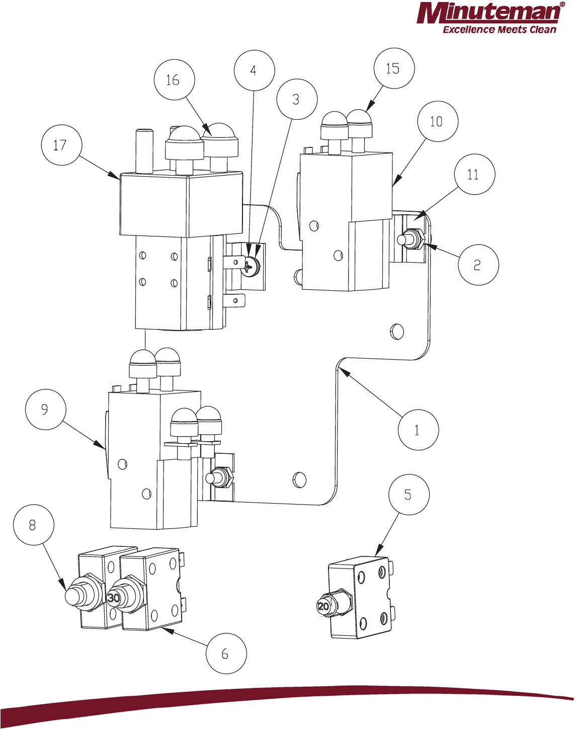 988720 Parts Manual E1720_H20 Floor Scrubber REV N Minuteman e17 walk ...