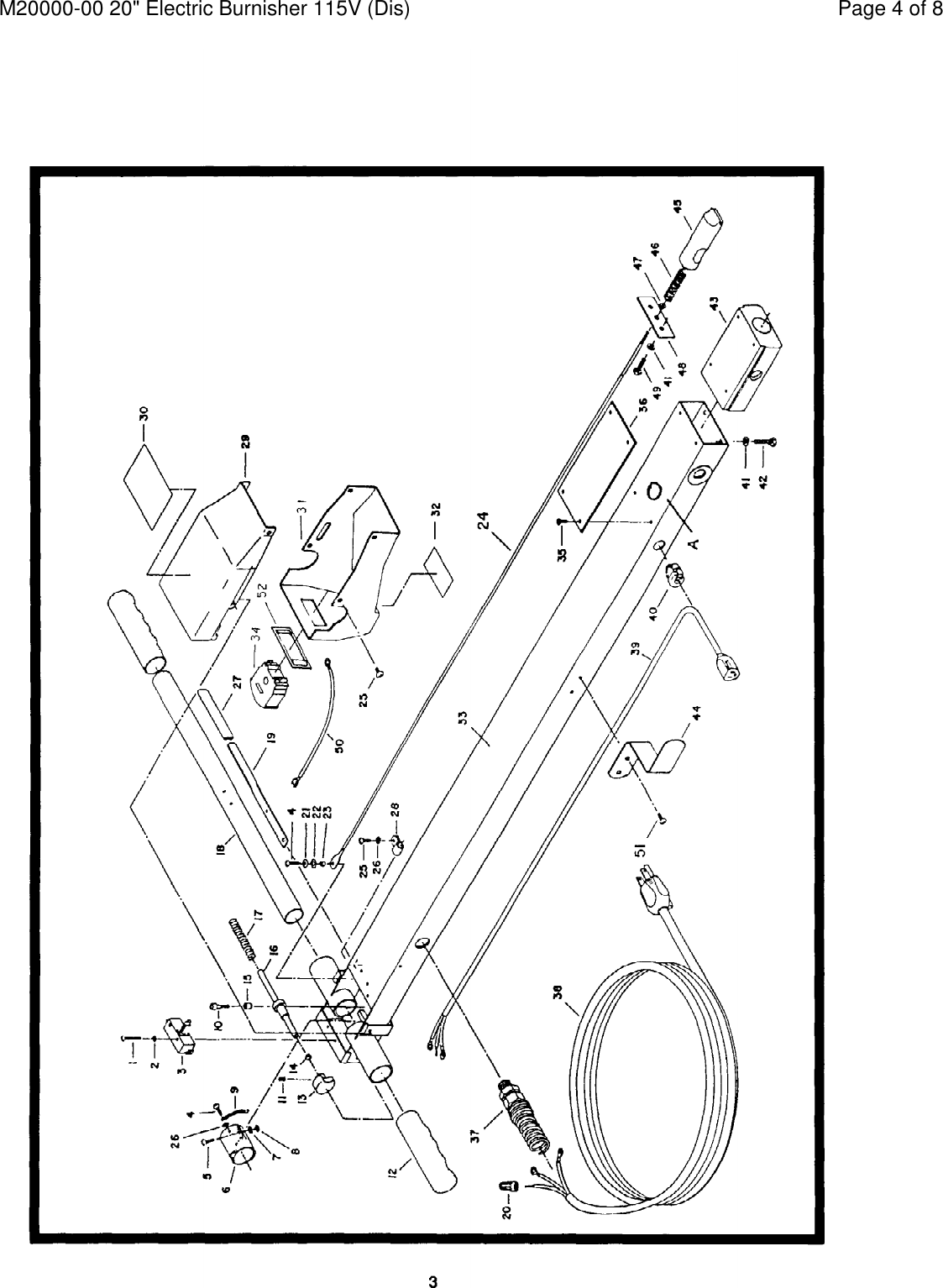 Page 4 of 8 - Diagram And/or PartsList  Minuteman-m2000-walk-behind-electric-floor-burnisher-parts-and-operator-manual