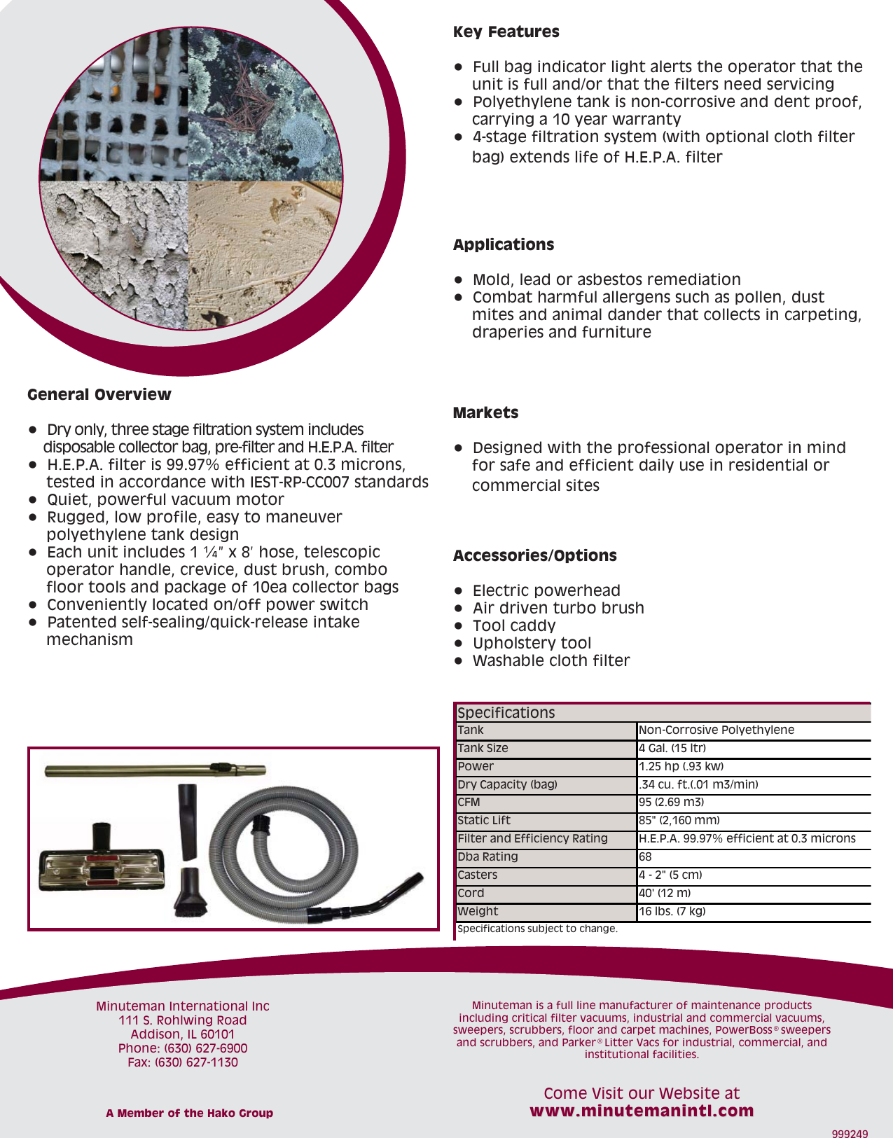 Page 2 of 2 - Micro Vac.qxp  Minuteman-micro-series-vacuum-brochure-and-specifications