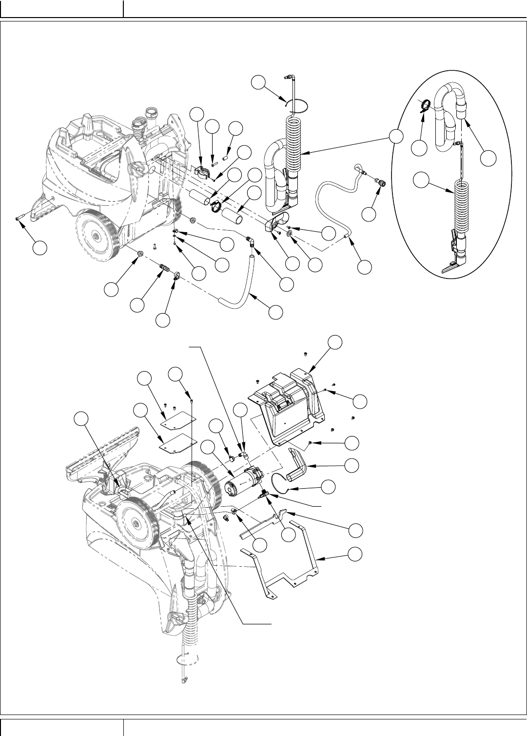 56042641 Nilfisk advance es300 es400 carpet extractor parts and