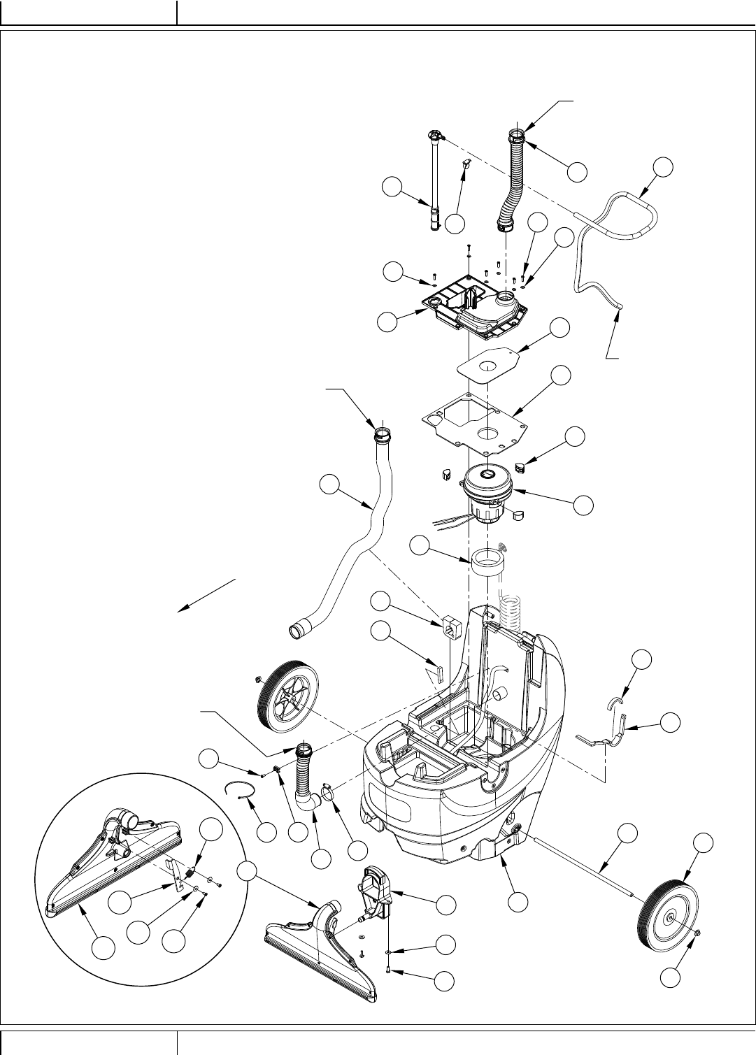 56042641 Nilfisk advance es300 es400 carpet extractor parts and