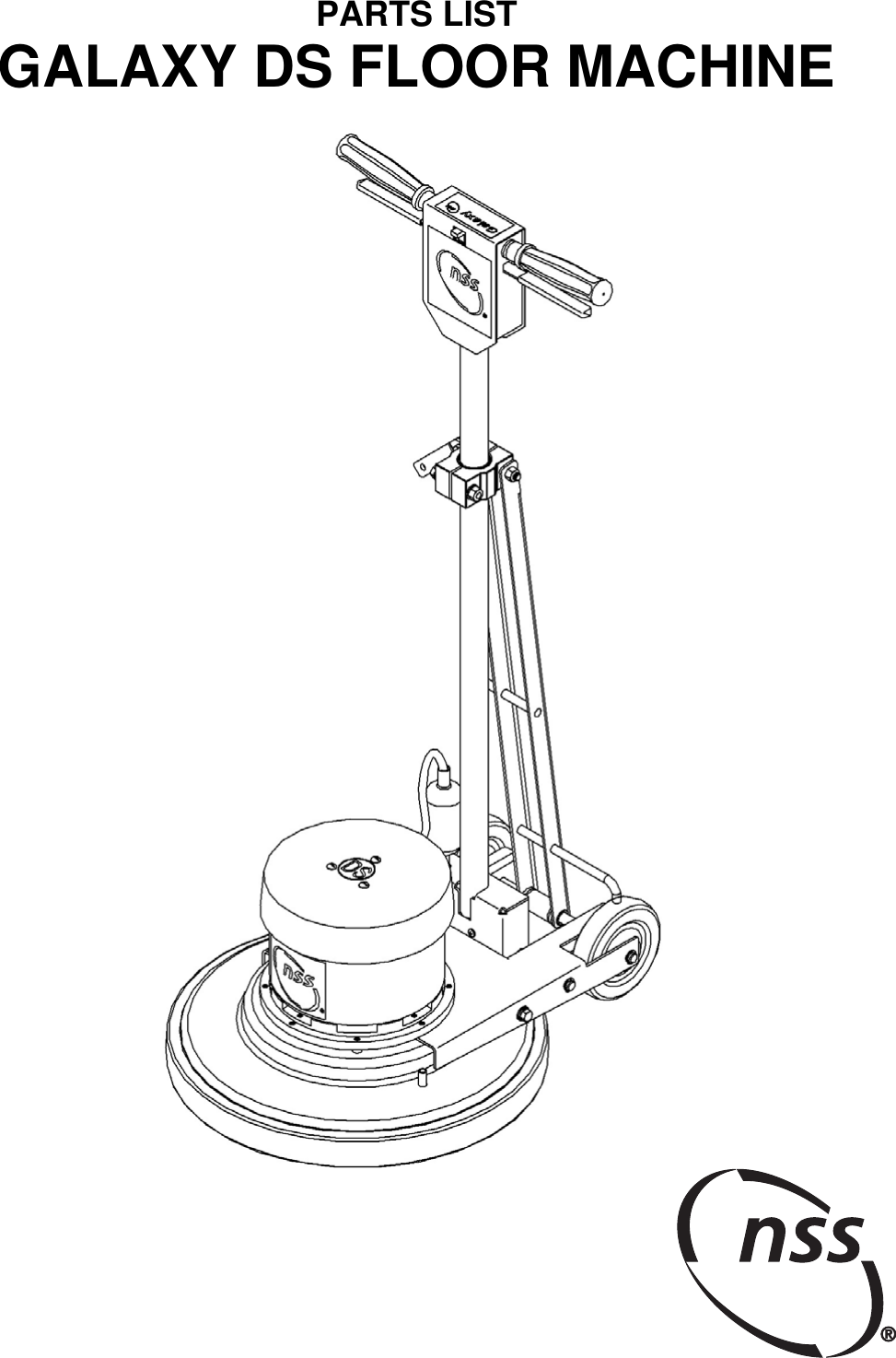 9090377 Galaxy DS Floor Machine Illustrated Parts Book Nss Walk Behind ...